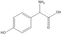 4-Hydroxyphenylglycine, CAS 938-97-6  Chemical structure, Molecular Formula C8H9NO3