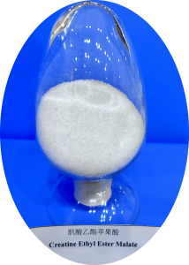 Creatine Ethyl Ester Malate, Appearance: White acicular crystal or crystalline powder Creatine Ethyl Ester Malate, Appearance: White acicular crystal or crystalline powder
