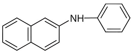 N-Phenyl-2-naphthylamine, CAS 135-88-6, Molecular Formula: C16H13N