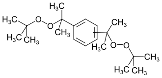 Bis(tert-butylperoxyisopropyl)benzene (BIPB), CAS 25155-25-3, Molecular Formula: C20H34O4 Bis(tert-butylperoxyisopropyl)benzene (BIPB), CAS 25155-25-3, Molecular Formula: C20H34O4