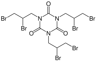 Tris(2,3-dibromopropyl) Isocyanurate (TBC), CAS 52434-90-9, Molecular Formula: C12H15Br6N3O3