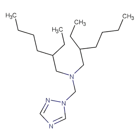 Irgamet 30 Equivalent, N,N-Bis(2-ethylhexyl)-1,2,4-triazol-1-ylmethanamine, CAS 91273-04-0, Molecular Formula: C19H38N4