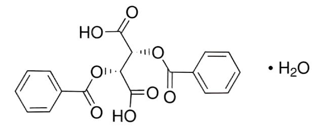 Dibenzoyl-L-tartaric Acid Monohydrate (CAS 62708-56-9), Molecular Formula: C18H16O9