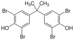 Tetrabromobisphenol A (TBBPA), CAS 79-94-7, Molecular Formula: C₁₅H₁₂Br₄O₂